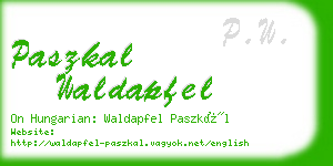 paszkal waldapfel business card